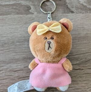 Line Friends Bear Plush Keychain
